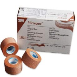 3M MICROPORE náplasť hnedá, cievka 2,5cm x9,1m, zo špeciálneho papiera 12ks 3M www.bohre.sk