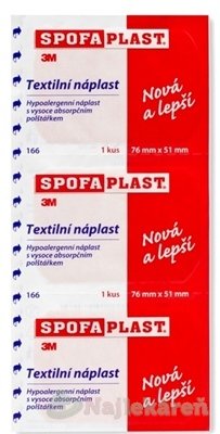 3M SPOFAPLAST č.166N Náplasť strips 76mmx51mm, kusová 3ks 3M www.bohre.sk