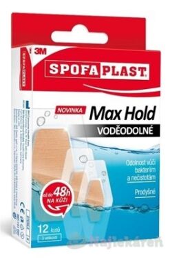 3M SPOFAPLAST č.191N Náplasti VODEODOLNÉ Max Hold 3 veľkosti, 12ks 3M www.bohre.sk