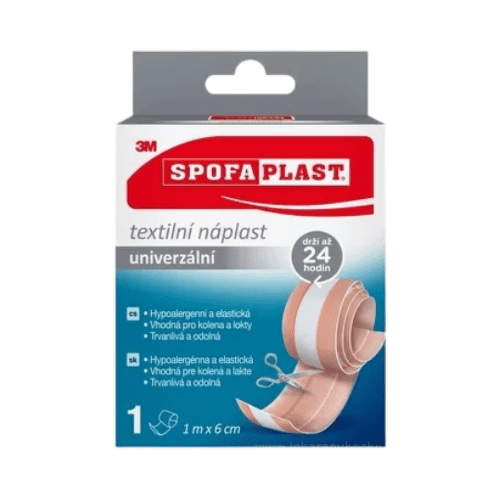 3M Spofaplast č.154 textilná náplasť univerzálna rýchloobväz 1m x 6cm 1 ks 3M www.bohre.sk