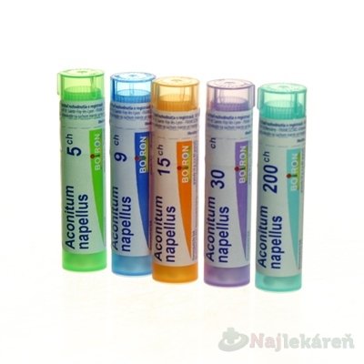 ACONITUM NAPELLUS GRA HOM CH15, na neurologické indikácie, 1x4 g Boiron www.bohre.sk
