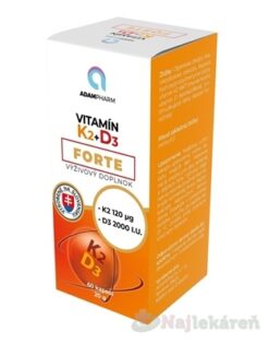 ADAMPHARM VITAMIN K2+D3 FORTE 60cps ADAMPHARM www.bohre.sk