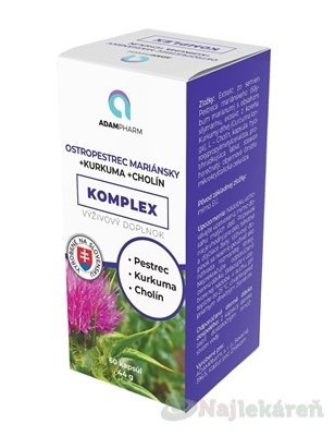 ADAMPharm OSTROPESTREC MARIÁNSKY+KURKUMA+CHOLÍN 60 ks ORIN Group s.r.o www.bohre.sk