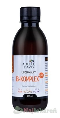 ADELLE DAVIS Lipozomálny B-KOMPLEX FORTE 200 ml Adelle Davis www.bohre.sk