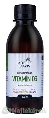 ADELLE DAVIS Lipozomálny VITAMÍN D3 200 ml Adelle Davis www.bohre.sk