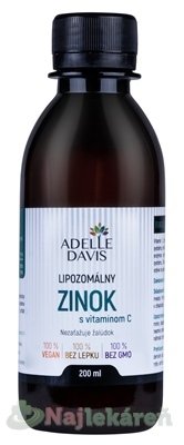 ADELLE DAVIS Lipozomálny ZINOK s vitamínom C 15 mg 200 ml Adelle Davis www.bohre.sk
