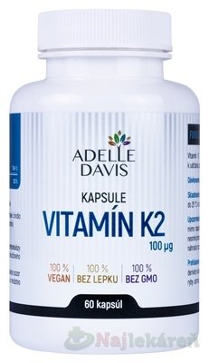 ADELLE DAVIS VITAMÍN K2 100 mcg 60 kapsúl Adelle Davis www.bohre.sk