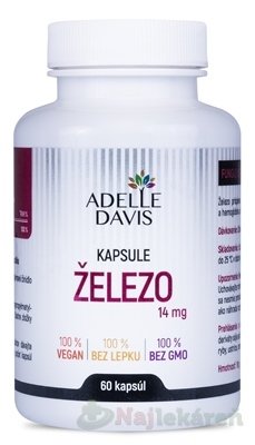 ADELLE DAVIS ŽELEZO 14 mg 60 kapsúl Adelle Davis www.bohre.sk