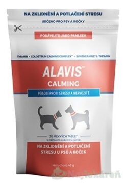 ALAVIS CALMING mäkké tablety na upokojenie pre psy a mačky 30tbl ALAVIS www.bohre.sk