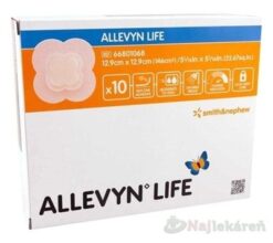 ALLEVYN LIFE Krytie na rany 12,9x12,9cm, adhezívne penové krytie so silikónovým gélom 10ks Allevyn www.bohre.sk