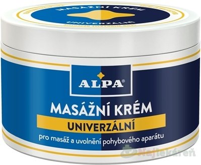 ALPA MASÁŽNY KRÉM Univerzálny, na športové masáže, 250 ml Alpa www.bohre.sk
