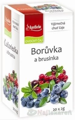APOTHEKE PREMIER SELECTION ČAJ ČUČORIEDKA+BRUSNICA, 20x2g Apotheke www.bohre.sk