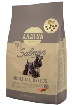 ARATON dog adult all breed salmon small malé granule pre psy 3kg Araton www.bohre.sk