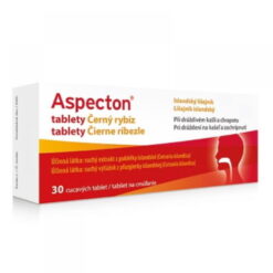 ASPECTON Čierne ríbezle s lišajníkom 30 cmúľacích tabliet Aspecton www.bohre.sk