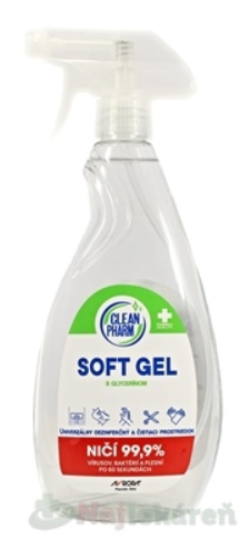 AVROPA CleanPharm SOFT GEL univerzálny dezinfekčný a čistiaci prostriedok 500ml NaturePharm s.r.o. www.bohre.sk