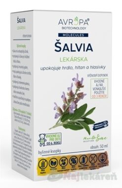 AVROPA ŠALVIA LEKÁRSKA bylinné kvapky 50ml Avropa www.bohre.sk