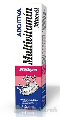 Additiva Multivitamíny+minerály broskyňa 20 ks ADDITIVA www.bohre.sk