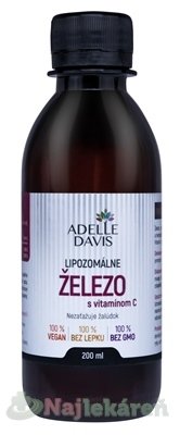 Adelle Davis Lipozomálne ŽELEZO s vitamínom C 200 ml Adelle Davis www.bohre.sk