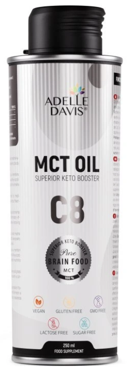 Adelle Davis MCT OIL C8 kokosový olej 250ml Adelle Davis www.bohre.sk