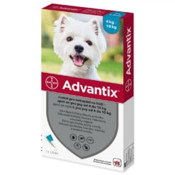 Advantix spot-on 1ml pipeta proti blchám a kliešťom pre psy od 4 do 10kg Advantix www.bohre.sk