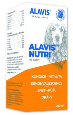 Alavis Nutri lososový olej obohatený o minerály a vitamíny pre psy a mačky 200 ml ALAVIS www.bohre.sk