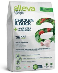 Alleva HOLISTIC cat adult chicken & duck granule pre mačky 1,5kg Alleva www.bohre.sk