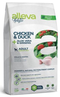 Alleva HOLISTIC dog adult medium chicken & duck 2kg Alleva www.bohre.sk
