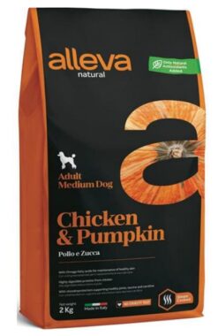 Alleva NATURAL dog adult medium chicken & pumpkin 2kg Alleva www.bohre.sk