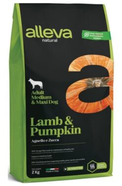 Alleva NATURAL dog adult medium & maxi  lamb & pumpkin 2kg Alleva www.bohre.sk