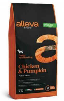 Alleva NATURAL dog puppy medium chicken & pumpkin 12kg Alleva www.bohre.sk