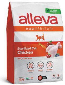 Alleva SP EQUILIBRIUM cat chicken sterilised 1,5kg Alleva www.bohre.sk
