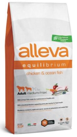 Alleva SP EQUILIBRIUM dog adult chicken & ocean fish 12kg Alleva www.bohre.sk