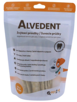 Alvedent – dentálne žuvacie prúžky pre psy 20ks/200g  www.bohre.sk