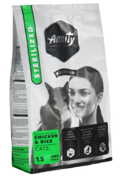 Amity CATS Premium STERILIZED Chicken and Rice granule pre kastrované mačky 1,5kg Amity www.bohre.sk