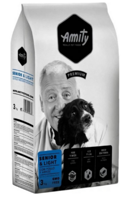 Amity Premium Senior & Light granule pre staršie psy 3kg Amity www.bohre.sk
