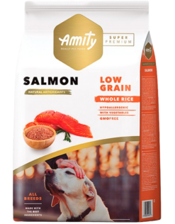 Amity Super Premium LG Salmon granule pre psy 4kg Amity www.bohre.sk