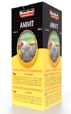 Amivit D komplex vitamínov a aminokyselín pre hydinu 500ml BENEFEED www.bohre.sk