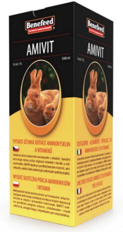 Amivit K aminokyseliny a vitamíny pre králiky 1000ml BENEFEED www.bohre.sk