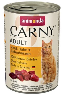 Animonda CARNY® cat Adult hovädzie, kura a kačacie srdiečka konzervy pre mačky 6x400g ANIMONDA www.bohre.sk