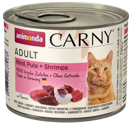 Animonda CARNY® cat Adult hovädzie, morka a krevety 6 x 200g konzerva ANIMONDA www.bohre.sk