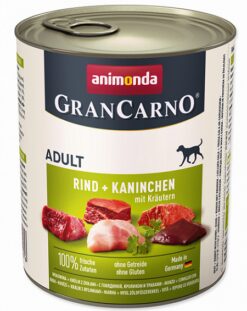 Animonda Gran Carno Adult hovädzie králik bylinky 6 x 800 g ANIMONDA www.bohre.sk