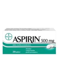 Aspirin 500 mg proti bolesti a horúčke 20 tbl Aspirin www.bohre.sk