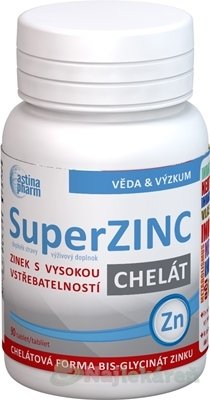 Astina SuperZINC CHELÁT 90 tabliet Astina www.bohre.sk