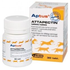 Attapectin na žalúdočnú nevoľnosť pre psy a mačky 30tbl Aptus www.bohre.sk