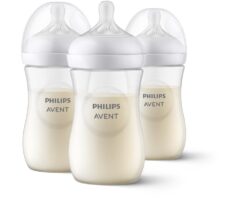 Avent flaša Natural Response 260 ml priehľadná cumlík pre podporu rytmu pitia 1x3 ks PHILIPS AVENT www.bohre.sk