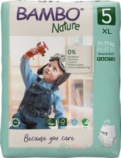 BAMBO PANTS 5 (12-18 kg) plienkové nohavičky navliekacie 19 ks Bambo Nature www.bohre.sk
