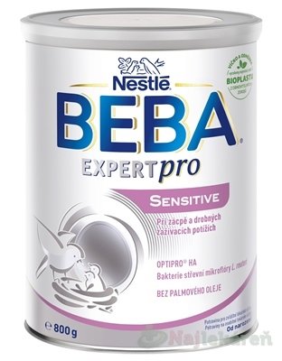 BEBA EXPERTpro SENSITIVE špeciálne výživa dojčiat pri zápche (od narodenia) 800 g BEBA www.bohre.sk