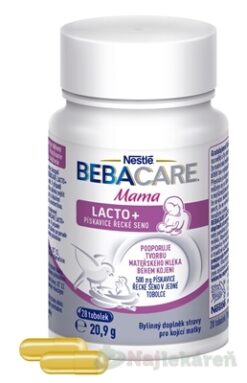 BEBACARE Mama LACTO+ (senovka grécka) výživový doplnok pre dojčiace matky 28cps Nestle Infant Nutrition www.bohre.sk