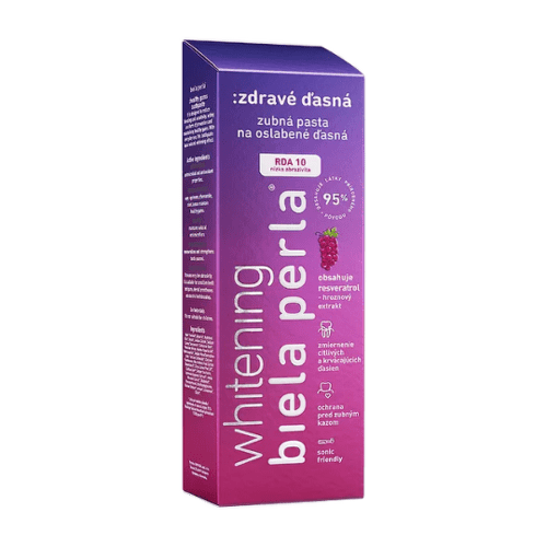 BIELA PERLA Zdravé ďasná whitening zubná pasta 75 ml Biela perla www.bohre.sk