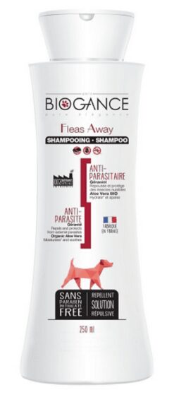 BIOGANCE Fleas Away Dog repelentný šampón proti parazitom pre psov 250ml Biogance www.bohre.sk